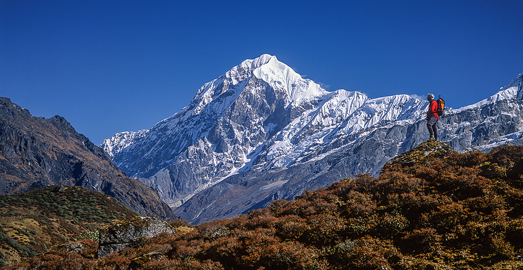 Beneath Pandim Peak, 6691m, Kangchenjuna Himalaya, Sikkim by Mountain Images photographer Ian Evans