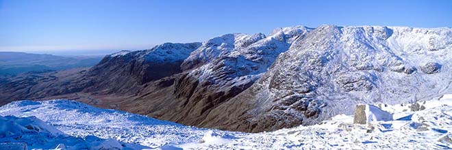 The Scafells in Winter