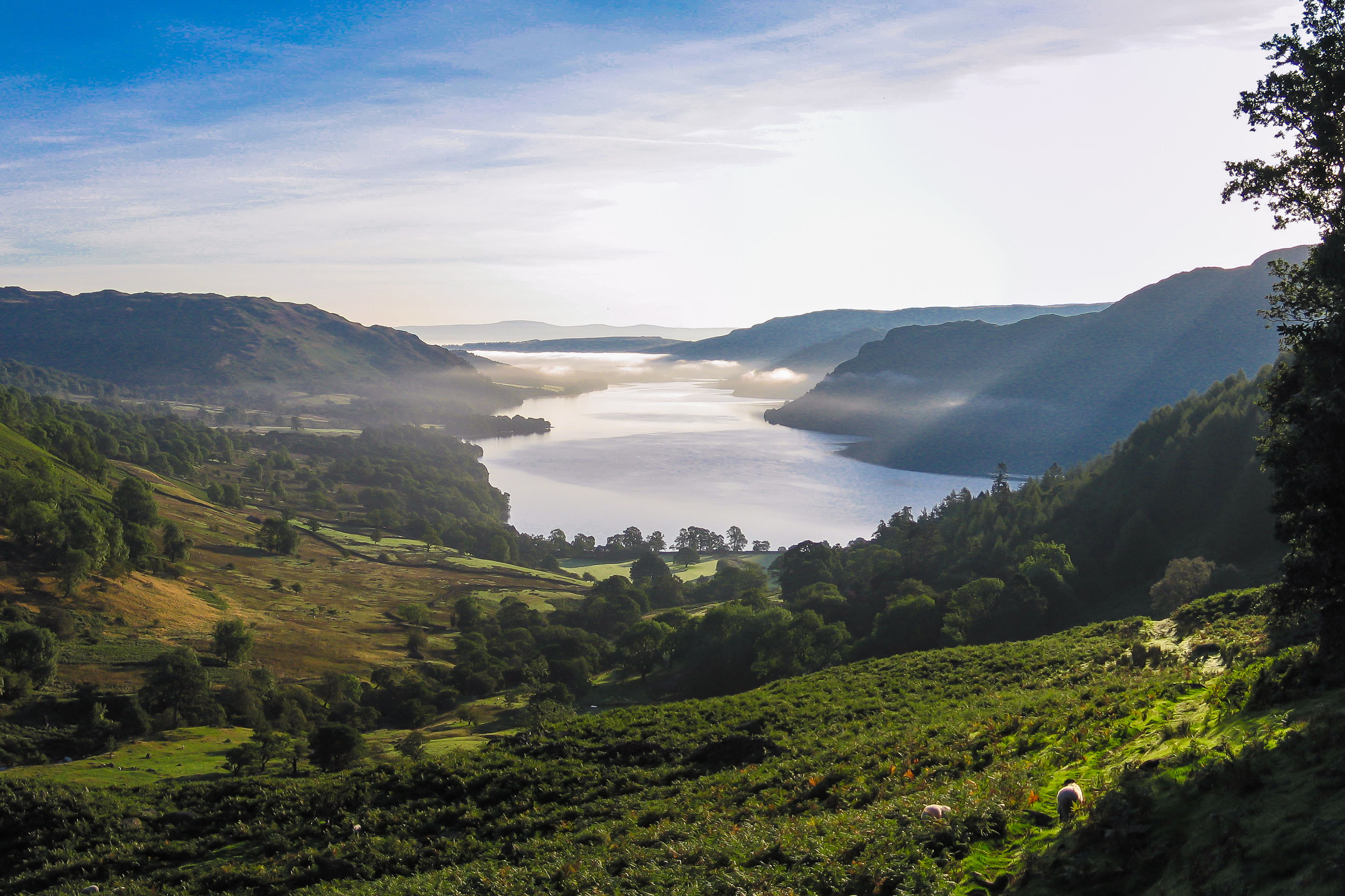 Ullswater and Glencoyne from the slopes of Sheffield Pike - Mountain Prints for sale from Mountain Images by Ian Evans