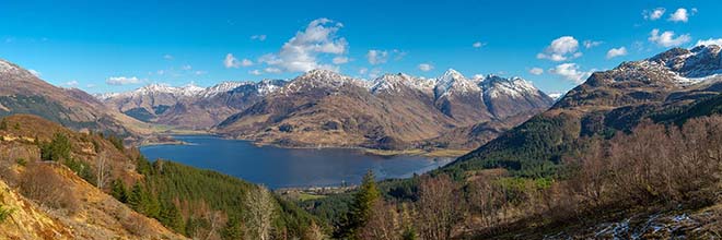 The Five Sisters of Kintail from the Mam Ratagan