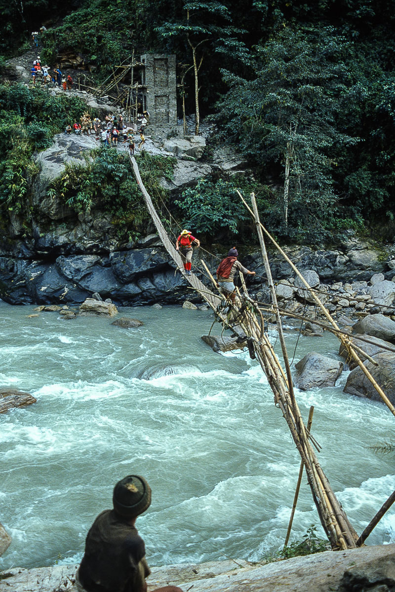 Crossing the Arun below Num Crossing the Arun below Num