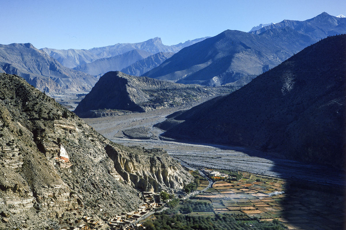 The Kali Gandaki Valley from above Damphus The Kali Gandaki Valley from above Damphus