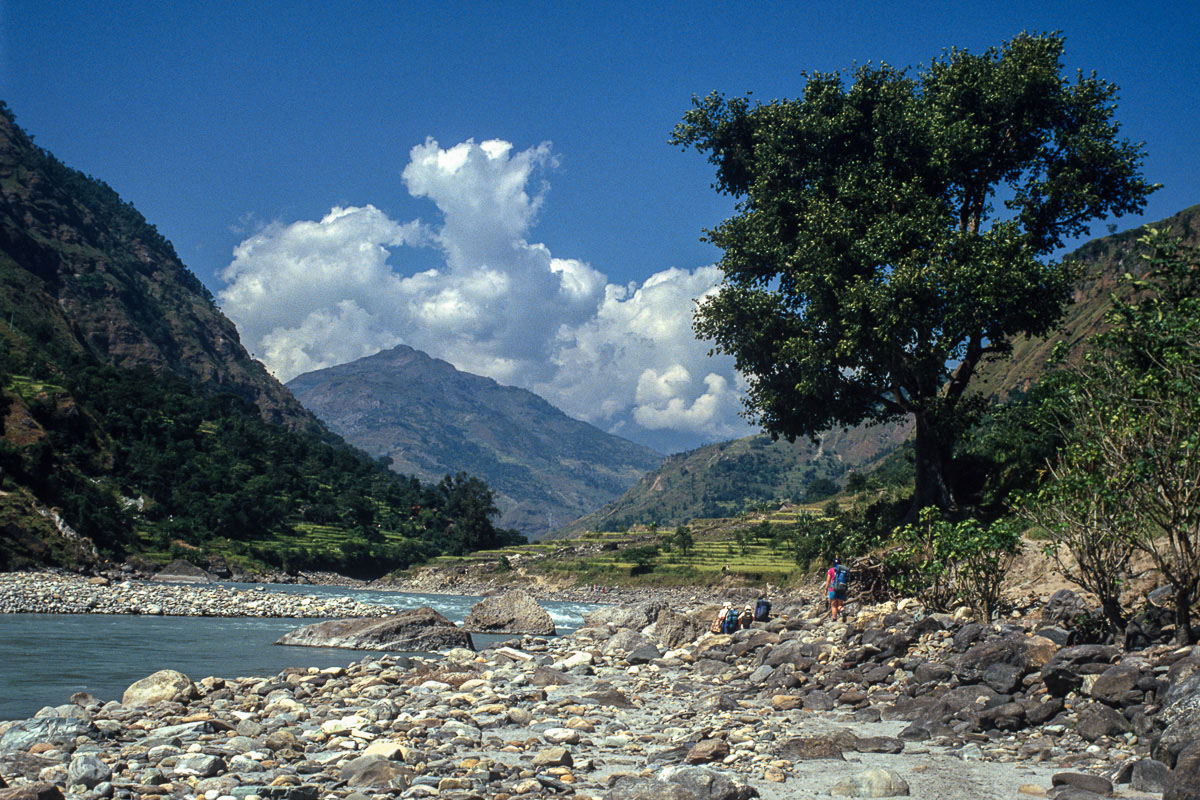 Trekking along the Kali Gandaki Valley near Baglung Trekking along the Kali Gandaki Valley near Baglung