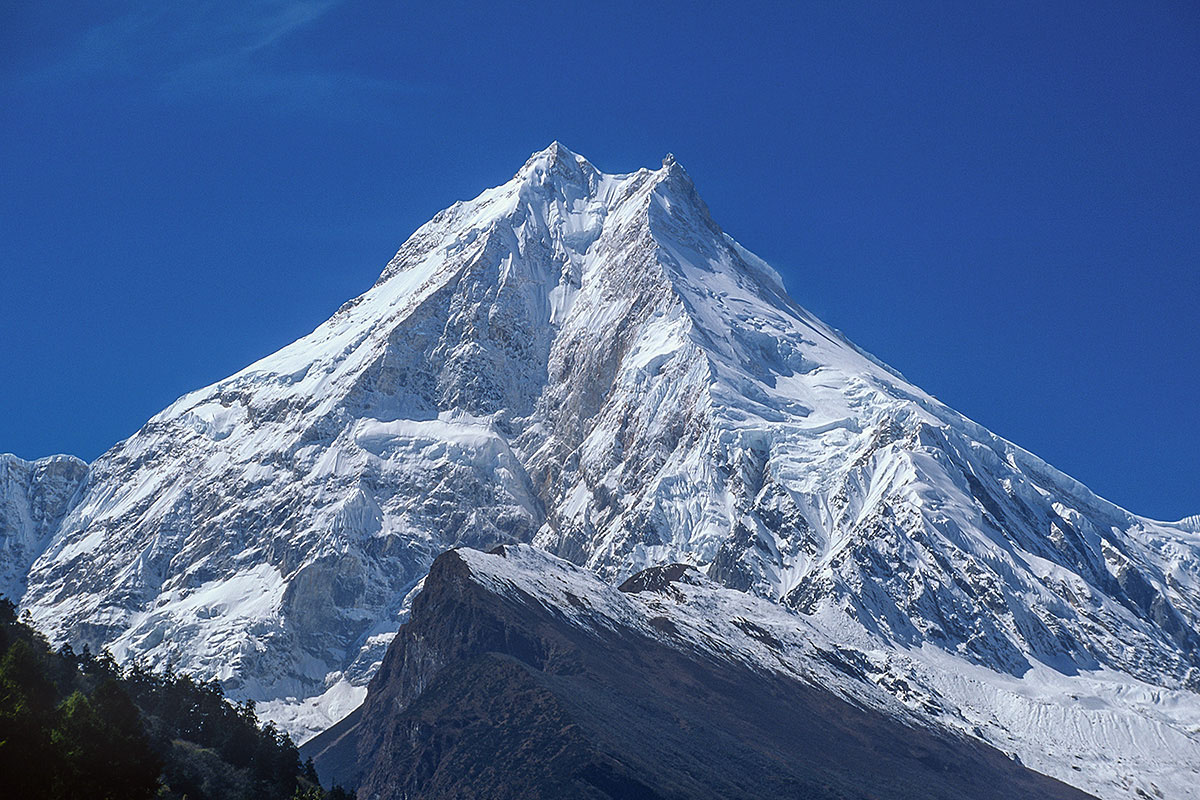 Manaslu East Face from near Lho Village Manaslu East Face from near Lho Village
