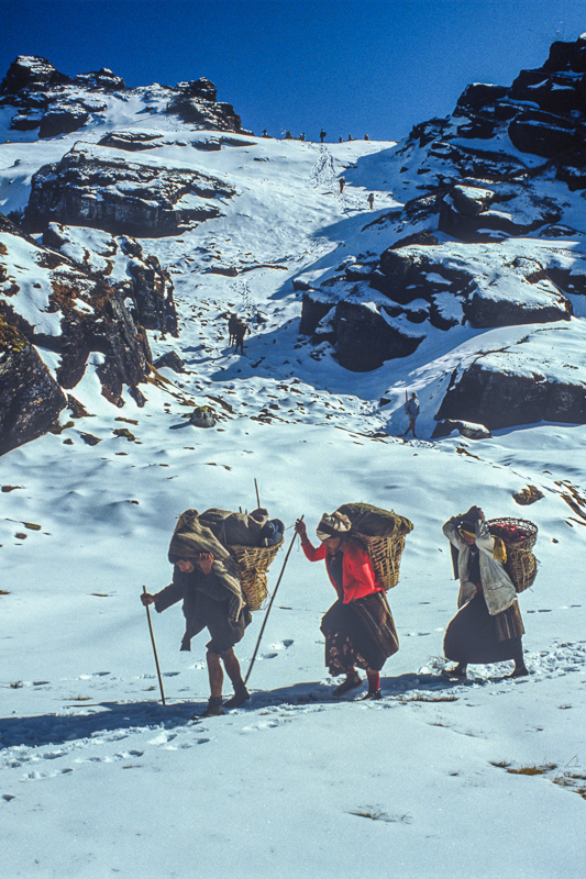 Descending the north side of Shipton Pass